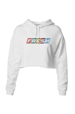 Fresh Color Block Womens Lightweight Crop Hoodie