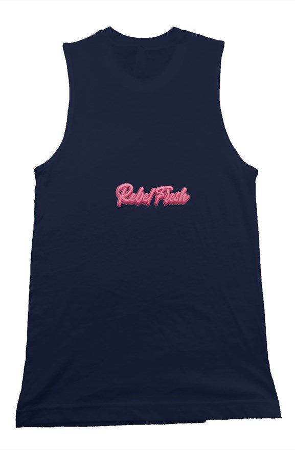 Rebel Fresh Pink Unisex Muscle Tank