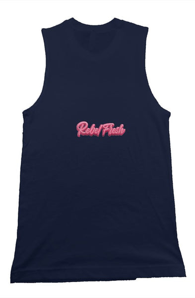 Rebel Fresh Pink Unisex Muscle Tank