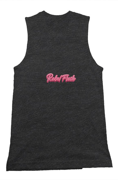 Rebel Fresh Pink Unisex Muscle Tank