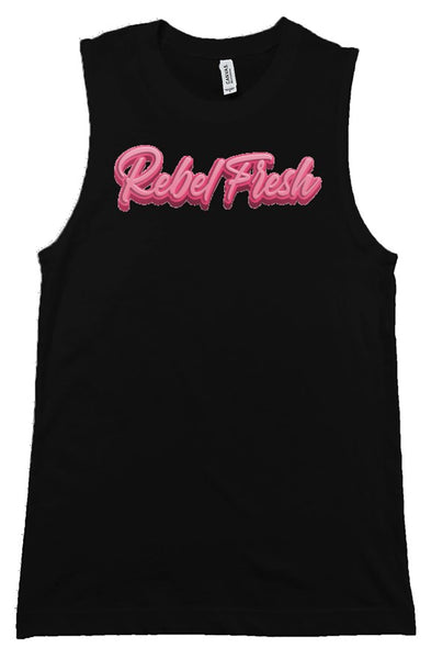 Rebel Fresh Pink Unisex Muscle Tank