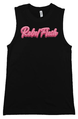 Rebel Fresh Pink Unisex Muscle Tank