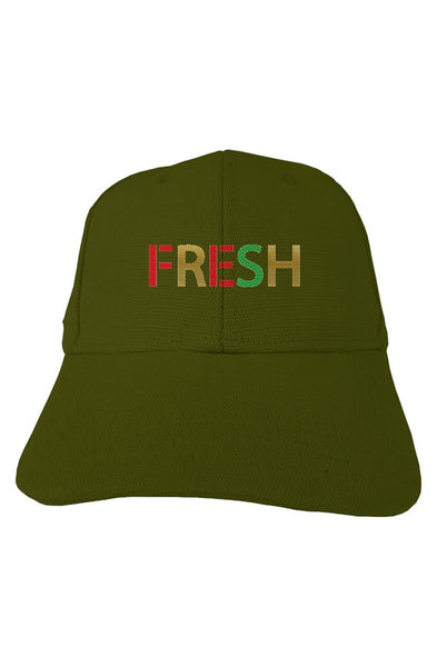 Fresh Red Gold and Green Hemp Baseball Cap