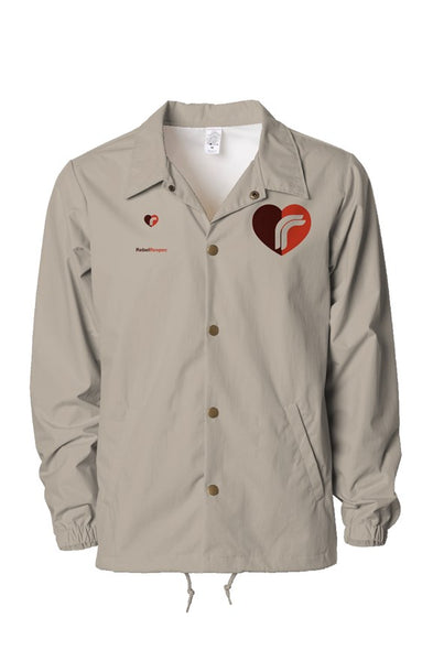 Heart RR Water Resistant Windbreaker Coaches Jacket