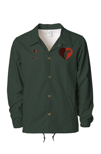 Heart RR Water Resistant Windbreaker Coaches Jacket