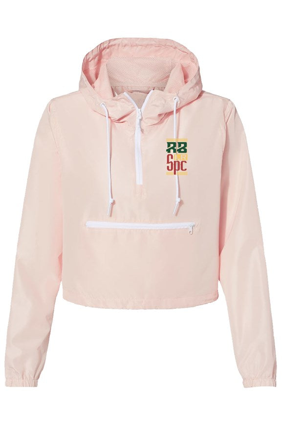 Abbreviated Lightweight Pullover Crop Windbreaker