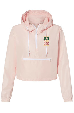 Abbreviated Lightweight Pullover Crop Windbreaker