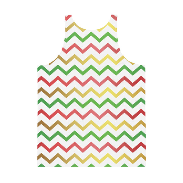 Rebel Fresh Red Gold Green Unisex Tank Top