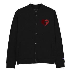 Heart RebelRespec Embroidered Champion Bomber Jacket