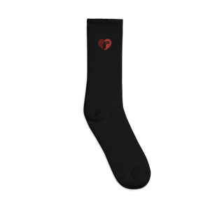 Heart RebelRespec Embroidered Socks