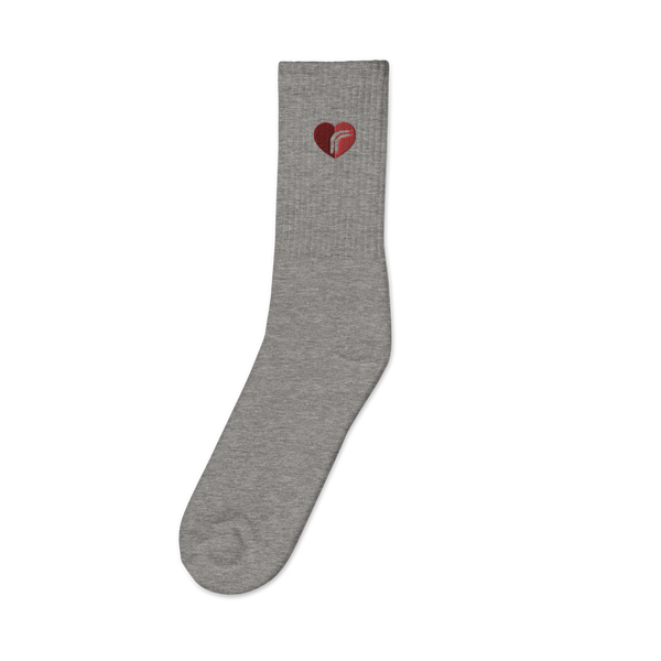 Heart RebelRespec Embroidered Socks