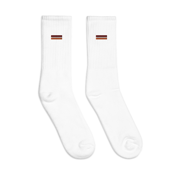 Nautical Stripes Embroidered socks