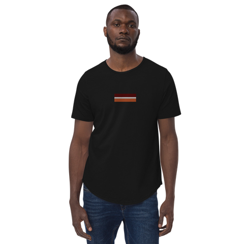 Brand Nautical Stripes Men's Curved Hem T-Shirt
