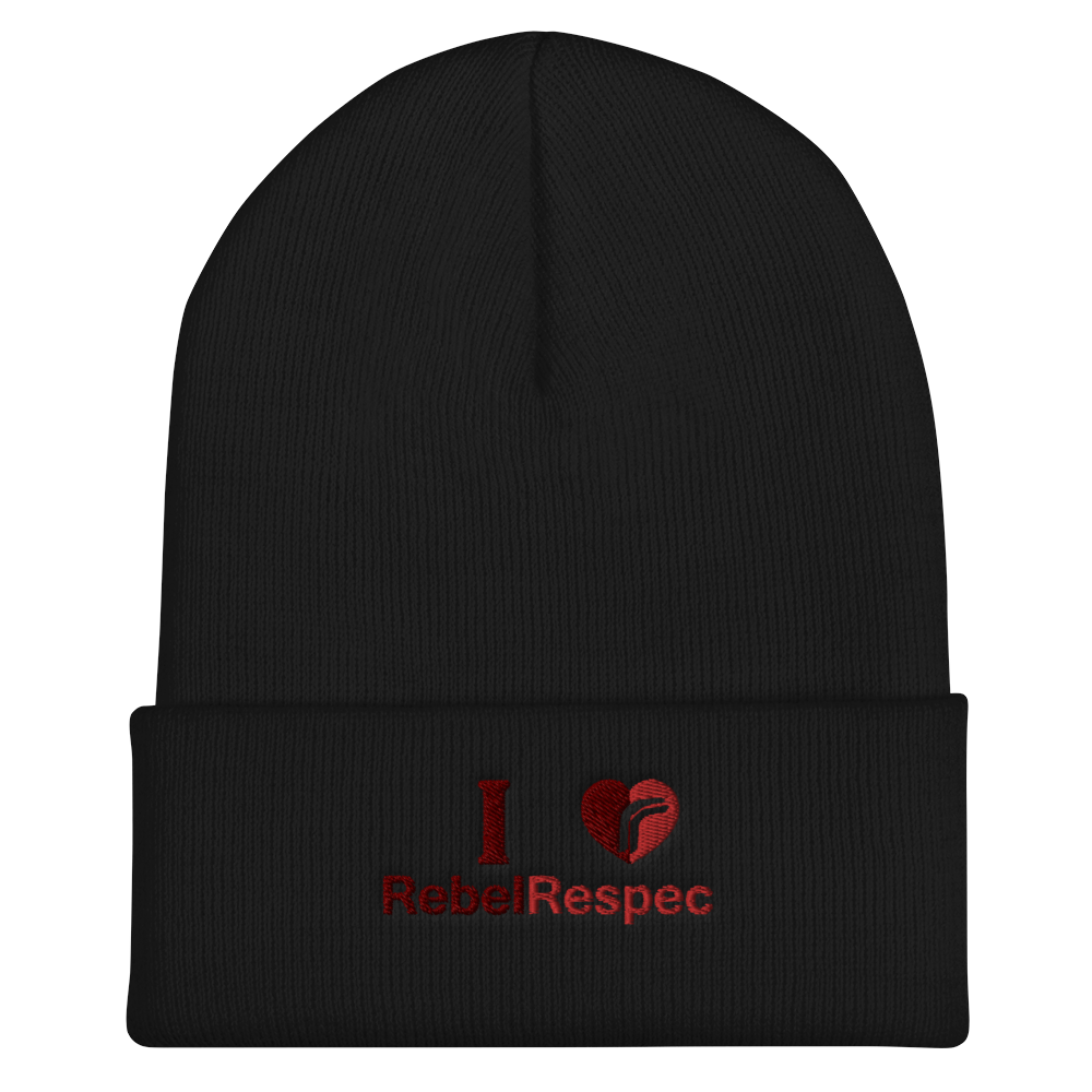 I Love RebelRespec Cuffed Beanie