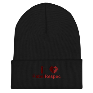 I Love RebelRespec Cuffed Beanie