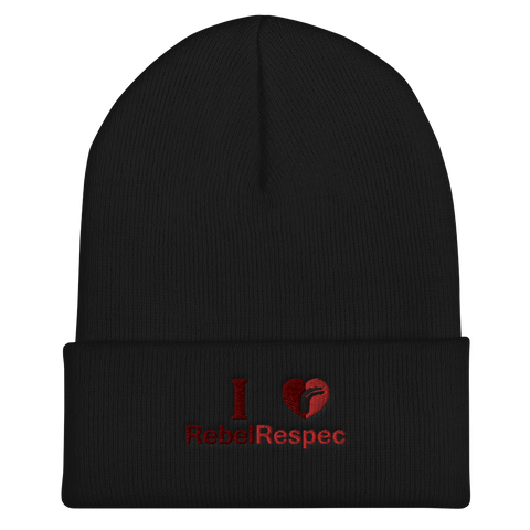 I Love RebelRespec Cuffed Beanie