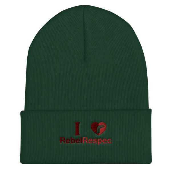 I Love RebelRespec Cuffed Beanie