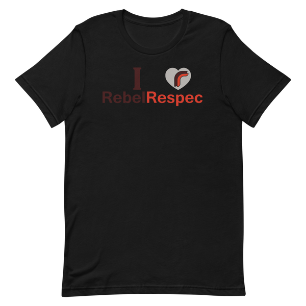 I love RebelRespec Grey Heart Short-Sleeve Unisex T-Shirt