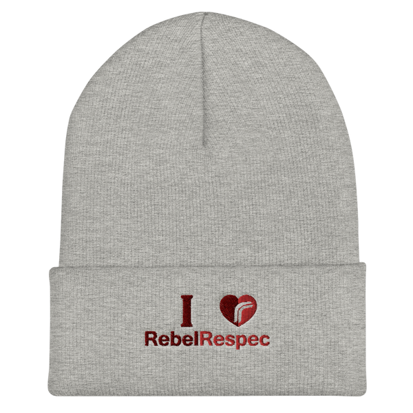 I Love RebelRespec Cuffed Beanie