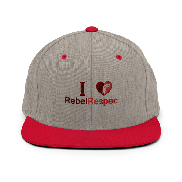 I Love RebelRespec Snapback Hat