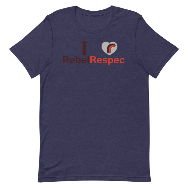 I love RebelRespec Grey Heart Short-Sleeve Unisex T-Shirt