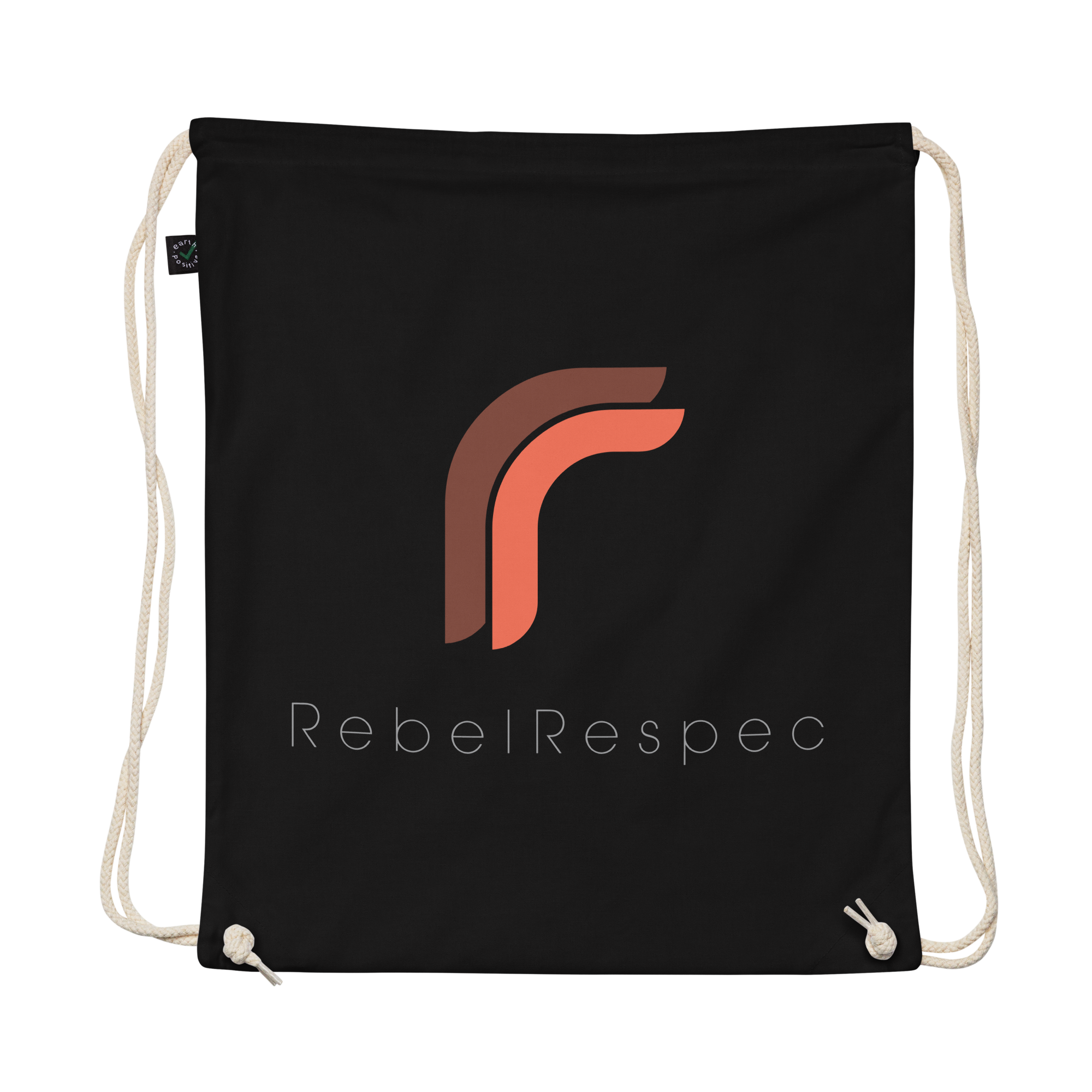 RebelRespec Logo Organic Cotton Drawstring Bag