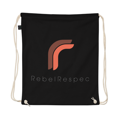 RebelRespec Logo Organic Cotton Drawstring Bag