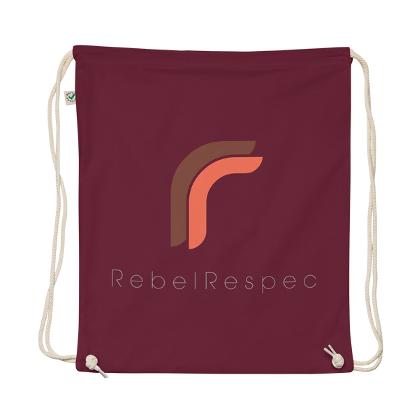 RebelRespec Logo Organic Cotton Drawstring Bag