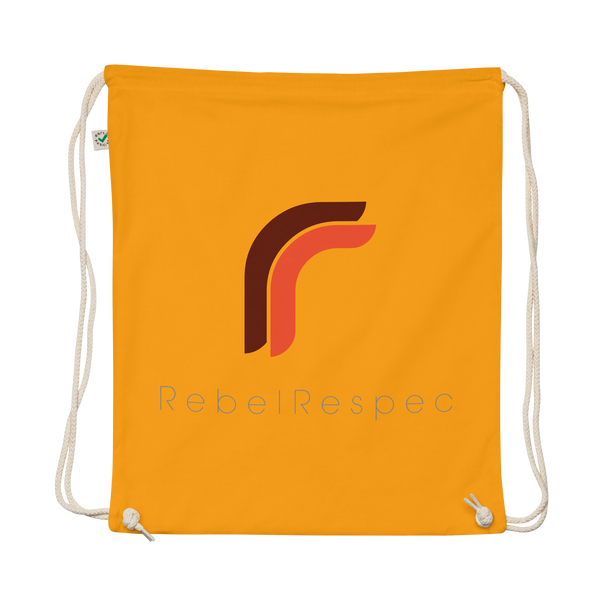 RebelRespec Logo Organic Cotton Drawstring Bag