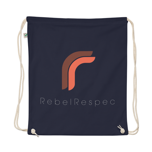 RebelRespec Logo Organic Cotton Drawstring Bag