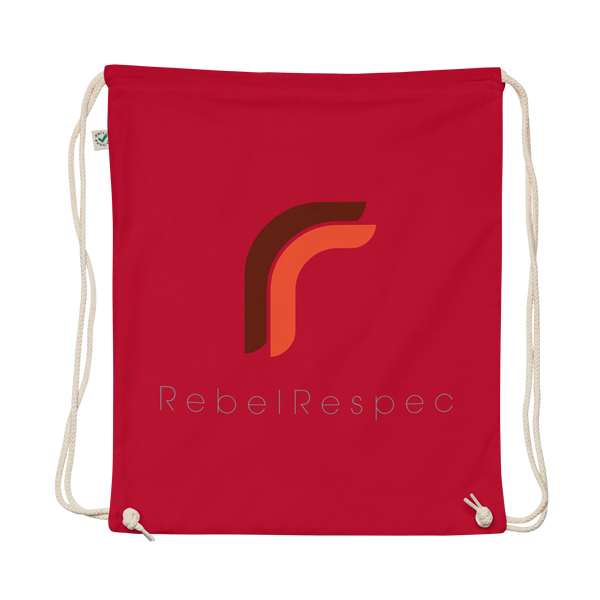 RebelRespec Logo Organic Cotton Drawstring Bag