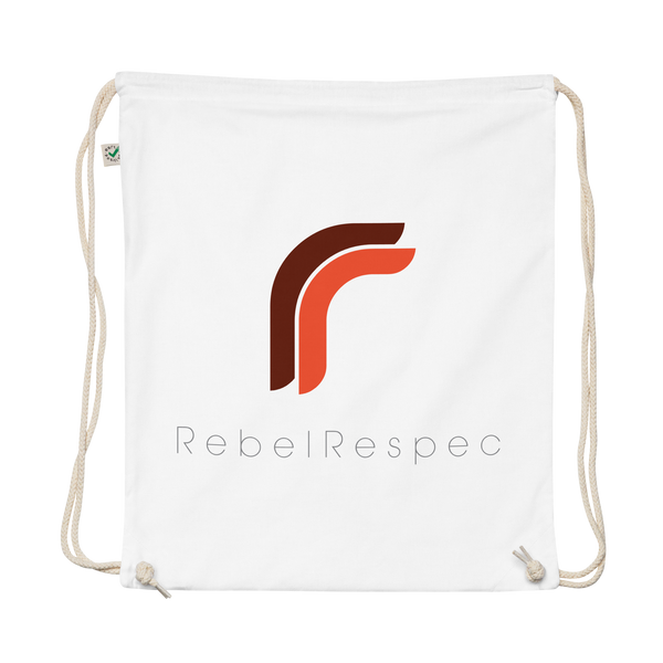 RebelRespec Logo Organic Cotton Drawstring Bag