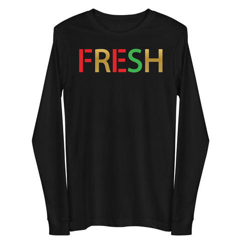 Fresh Red Gold and Green Unisex Long Sleeve Tee