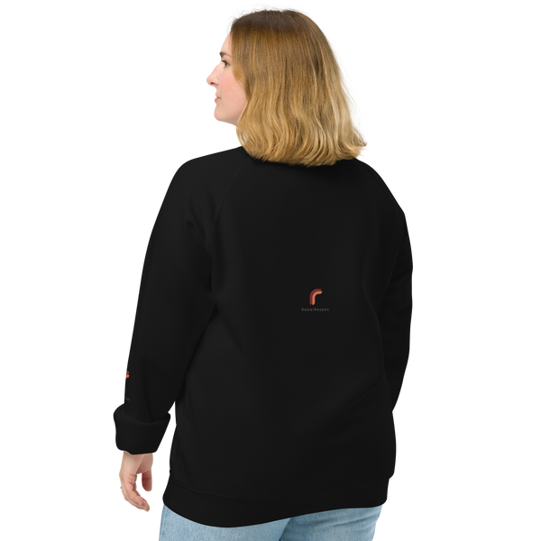 I Love RebelRespec Unisex Organic Raglan Sweatshirt