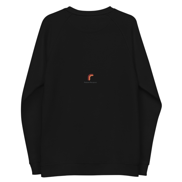 I Love RebelRespec Unisex Organic Raglan Sweatshirt
