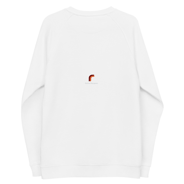 I Love RebelRespec Unisex Organic Raglan Sweatshirt