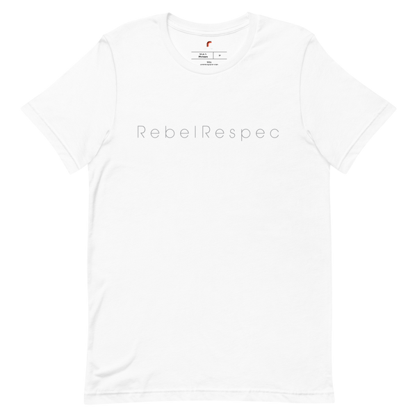 RebelRespec Grey Script Short-Sleeve Unisex T-Shirt