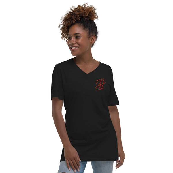 Bougie Boi Embroidered Unisex Short Sleeve V-Neck T-Shirt